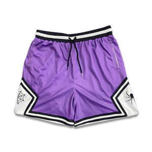 Pantalones cortos de baloncesto de malla deportivos para hombre con diseño personalizado negro al por mayor envío DDP - Product Image 2