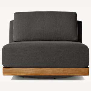 Sillón individual para exteriores, hecho de madera de calidad duradera con un estilo moderno para uso en exteriores. - Product Image 1