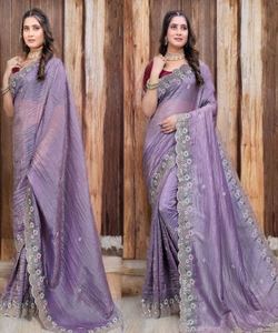 RICH LOOK NEGRO BANARASI TEJIDO DE SEDA SUAVE TRABAJO SAREE CON BLUSA SIN COSECHAR DESPIECE CAUSAL PRECIO AL POR MAYOR ROPA ÉTNICA - Product Image 6