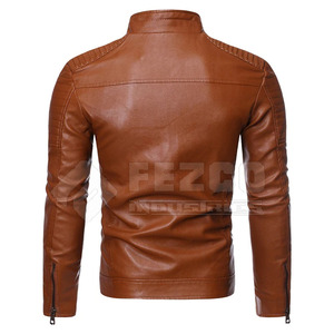 แจ็กเก็ตหนังฤดูหนาวสำหรับผู้ชายวินเทจหนังฤดูหนาวดีไซน์ตามสั่ง - Product Image 2
