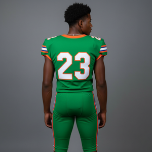 Uniforme de football américain personnalisé, taille adulte, style unique, équipe nationale, respirant, séchage rapide, antibactérien, manches courtes - Product Image 6