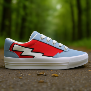 Zapatos de Skateboarding Eskolo - Azul Claro/Rojo - Product Image 3