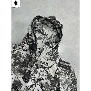 เสื้อฮู้ดดี้ผ้าฝ้ายฟลีซ 100% ปักโลโก้ตามสั่งสำหรับผู้ชาย เสื้อกันหนาวลำลอง พิมพ์ลายนูน 3 มิติ พิมพ์ลายสกรีน ผ้าฟอกสีพื้น - Product Image 5