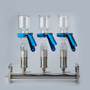 OEM 6 şube cam vakum filtrasyon sistemi 300ml huni SS316L tutucu borosilikat kafa otoklavlanabilir 121 ° c laboratuvar kullanımı - Product Image 1