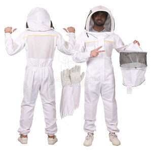 Traje de Apicultura Ligero y Transpirable de Mezcla de Algodón con Protección Corporal Completa para la Recolección de Miel - Product Image 2