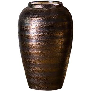 Finition mate Vase coulé en laiton doré Décor en métal intemporel Vase à fleurs personnalisable Vase élégant personnalisé pour la maison et le bureau - Product Image 6