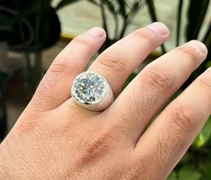 Moissanite diamante Iced Out anillo para hombres Micro pavimentado hip hop vermeil diamante gran hueco joyería regalo para su novio - Product Image 5