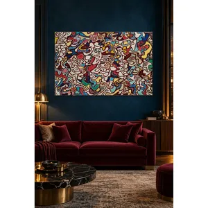 Fida Jean Dubuffet Figures colorées du labyrinthe Impression sur toile - Product Image 2