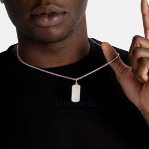 925 Sterling Silver Jewelry Hip Hop Iced Out <b>Dog</b> <b>Tags</b> Pendants VVS Moissanite Diamond Charms for Men Women - Product Image 3