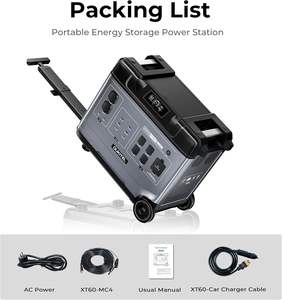 Nouvelle station d'alimentation portable OUKITEL P5000 de qualité supérieure, 5120 Wh avec 2 panneaux solaires de 400 W, générateur solaire LiFePO4 de 2200 W, 5 prises CA - Product Image 4