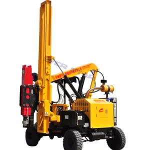 HX36D pile driver with YC360 hydraulic hammer for road guardrail installation, guardrail pile driver