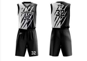 ชุดบาสเก็ตบอลเครื่องแบบบาสเก็ตบอลชุดบาสเก็ตบอลความยาวปกติพิมพ์ลายออกแบบได้ตามต้องการล่าสุด - Product Image 5