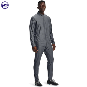 2025 venta al por mayor Gran oferta Slim Fit Jogging chándal hombres 100% poliéster liso raya en blanco cremallera chándal hombres - Product Image 2