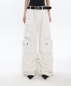 Pantalones Cargo de Mezclilla para Mujer, Estilo Jogger Holgado con Múltiples Bolsillos, Decoración de Botones, Ajuste Holgado, Ropa Urbana para Chicas - Product Image 2