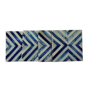 Alfombrillas y almohadillas de fábrica, venta al por mayor, incrustaciones de hueso redondo con soporte, posavasos para taza de té, posavasos hexagonales redondos cuadrados, 4 juegos para bebida de té - Product Image 6