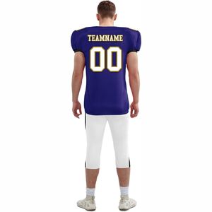 เสื้อและกางเกงอเมริกันฟุตบอลแบบสั่งทำขายส่ง ระบายอากาศ แห้งเร็ว แขนสั้น 100% โพลีเอสเตอร์ สำหรับผู้ใหญ่ - Product Image 6