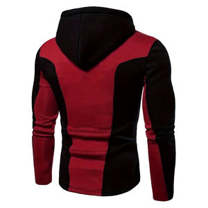 เสื้อฮู้ดขนแกะสำหรับผู้ชายผ้าหนาทรงปกติใส่ได้100% บล็อกสีออกแบบโลโก้ได้ตามต้องการ - Product Image 2