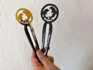 INTELIGENTE HECHO A MANO PULIDO CUERNO DE BUFALO ACCESORIOS PARA EL PELO Horquilla para el cabello Pasadores Clips para joyería Matiss Hair Styling - Product Image 6