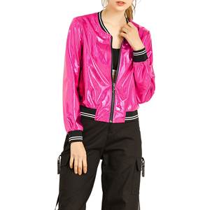 Cómoda llegada nuevo estilo de tela forrada para mujer chaqueta de satén transpirable con Color personalizado mejor diseño chaqueta de satén - Product Image 3