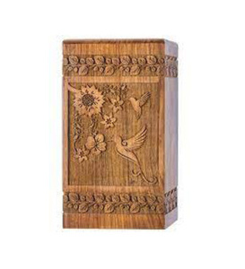 Venta al por mayor de urnas de cremación de madera hechas a mano de estilo americano moderno adulto hombre mujer funerario urnas decorativas - Product Image 4