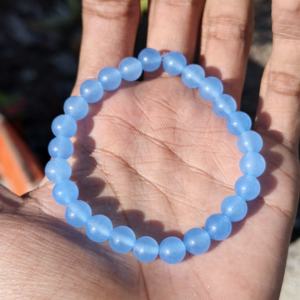 Handmade Vintage Natural Color Quartz Beaded Adjustable Bracelet 8mm Smooth Moon Shape Healing Gemstone Children's Jewelry Gift - Product Image 1