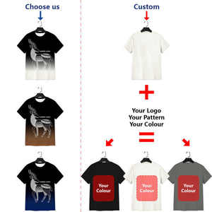 Nouveau T-shirt d'été décontracté pour homme en coton bouclette 100% à manches courtes, col rond, anti-boulochage, coupe classique, avec logo personnalisé sur le devant - Product Image 2