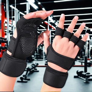 Chất lượng cao tùy chỉnh Neoprene Non-Slip Unisex thiết bị tập thể dục thoáng khí da Cotton Grip Pad cử tạ Palm Guard đầu gối - Product Image 5
