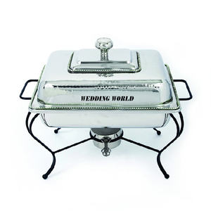 Plato de frotamiento de acero de forma redonda, hecho a mano de diseñador plato de comida de calidad premium, calentador de comida de nuevo diseñador elegante clásico - Product Image 6