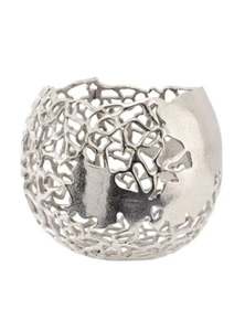 Maceta de aluminio moderna con acabado plateado pulido y martillado personalizado hecho a mano para ocasiones de cumpleaños o Bautismo - Product Image 3