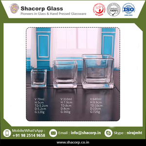 Votivo de vidrio cuadrado decorativo de calidad increíble para restaurante doméstico y decoración de hotel disponible en fabricante indio - Product Image 2