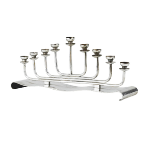 Hot Selling New Design Metal Aluminium Menorah Candle <b>Holder</b> Base <b>Hammered</b> Luxury Candle <b>Holder</b> Manufacturer & Wholesaler - Product Image 1