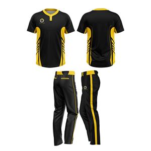 Fabrication OEM, vente en gros, maillot de baseball personnalisé de haute qualité, deux boutons, impression par transfert thermique, respirant, devant - Product Image 5