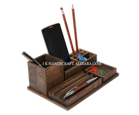 Nouveauté : Organiseur de bureau moderne personnalisé pliable en bois fait main, porte-stylos pour bureau et maison, directement de l'usine