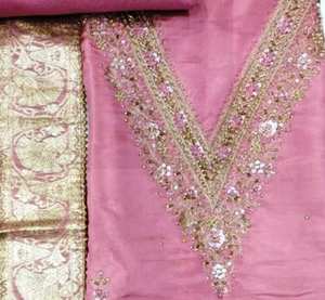 Costumes de créateur modernes non cousus brodés à la main pour femmes Fêtes de style traditionnel indien à la mode - Product Image 1