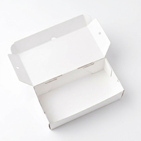 Boîte à poulet frit jetable personnalisée avec logo, en carton blanc ventilé, pliable, à rabat supérieur, pour restauration rapide et traiteur