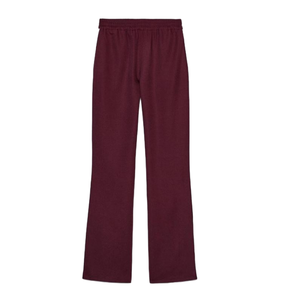 Venta al por mayor de pantalones de algodón granate y rayas de las mujeres elegantes pantalones de oficina en tonos neutros ofrecidos a precios competitivos - Product Image 1