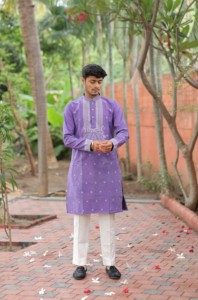 Noor-e-Banaras designer jacquard kurta - Product Image 2
