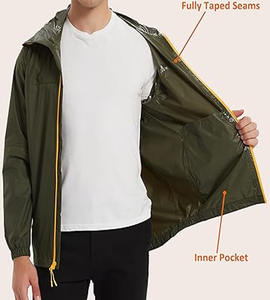 แจ็กเก็ตกันลมไซส์พลัสไซส์สำหรับผู้ชายแจ็คเก็ตโพลีเอสเตอร์กันน้ำฝนสำหรับใส่วิ่งกลางแจ้งออกแบบได้ตามต้องการ - Product Image 6