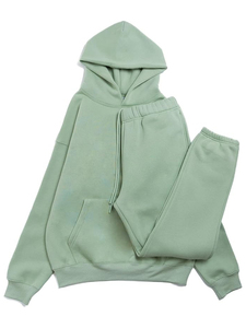 Chándal reflectante de doble cintura con diseños personalizados, pantalones de chándal cosidos con capucha y conjunto de Jogger, ropa de calle de algodón, chándales para hombres - Product Image 3