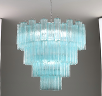 Lustre de salon Murano français lumière villa médiévale de luxe lampe de salle à manger en cristal rétro verre lampe moderne simple