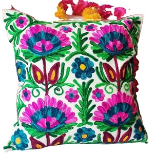 Home Decorative Bohemian <b>Wool</b> And Cotton Woven Loop Tufted Striped Pillow Case Rust <b>Brown</b> Peach And White Cushion Cover - Product Image 3