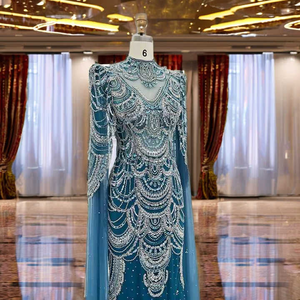 ชุดราตรีปักเลื่อมและลูกปัดสุดหรูสำหรับผู้หญิง มีจำหน่ายในราคาขายส่ง เหมาะสำหรับการส่งออกและงานต่างๆ - Product Image 5