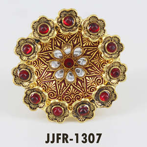 Anillo de dedo de aleación de diseñador para mujer, joyería de declaración ajustable, boda, fiesta nupcial, moda étnica informal tradicional - Product Image 1