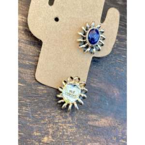Navajo Handmade Lapis & Sterling Silver <b>Post</b> <b>Earrings</b> Cultural Collectible Jewelry - Product Image 4