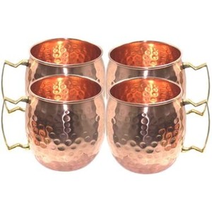 <b>Set</b> of 6 16 Ounce Hammered Copper Moscow Mule for <b>Mugs</b> Best Barware for Parties - Product Image 1