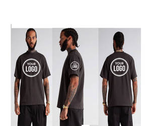 เสื้อยืดผู้ชาย SnowElve ทรงโอเวอร์ไซส์ ผ้าฝ้าย 100% แฟชั่นทรงหลวม คอกลม สไตล์สตรีทแวร์ แขนสั้น เสื้อยืดพื้นฐานเรียบง่าย - Product Image 1