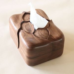 Boîte à mouchoirs en bois de mangue rustique avec grain naturel parfaite pour les maisons à thème vintage et les intérieurs de style ferme - Product Image 1