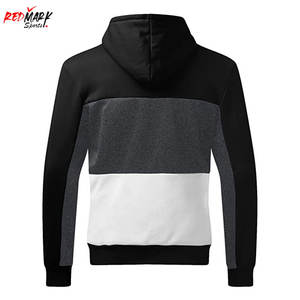 เสื้อฮู้ดของผู้ชายผ้าพิมพ์ลายนูนสีพื้นผ้าย้อมสีล้วนมีฮู้ดสำหรับฤดูใบไม้ร่วงดีไซน์ใหม่ล่าสุด - Product Image 6