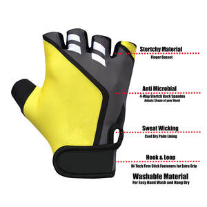 Guantes de Gimnasio de Alta Calidad para Levantamiento de Pesas, Transpirables, de la Más Alta Calidad para Entrenamiento de Potencia, Diseño OEM - Product Image 3