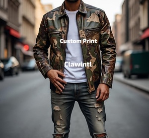 Vestes en cuir camouflage personnalisées par des artistes |   Designs Peints à la Main et Personnalisés - Product Image 4